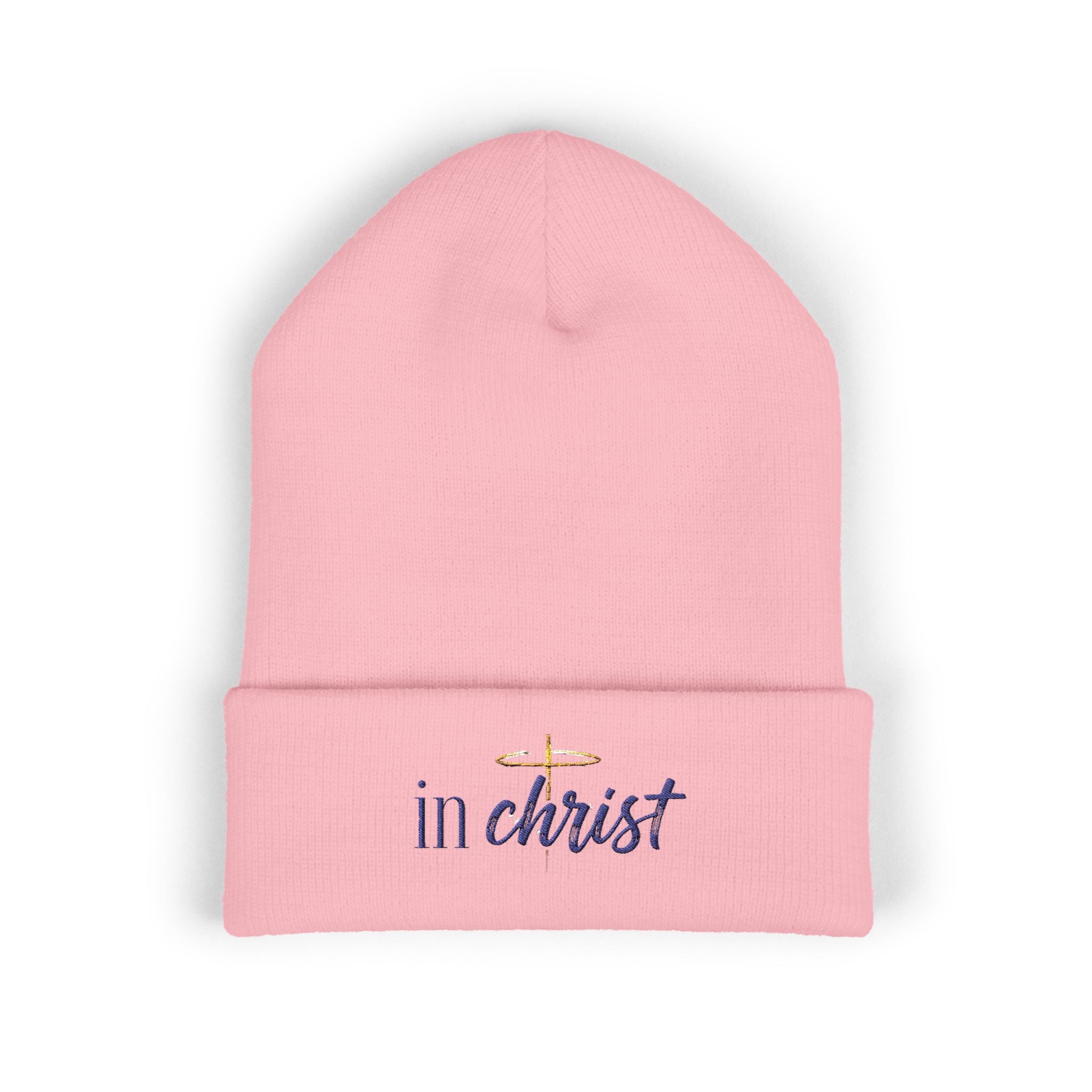 Embroidered Cuffed Beanie — "Never Bitter Only Better" Cozy Knit Hat