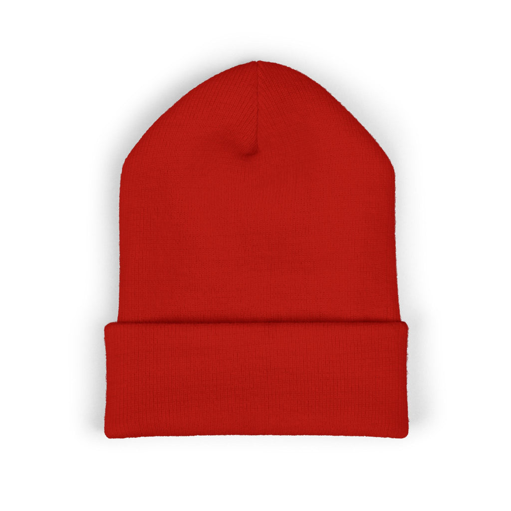 Embroidered Cuffed Beanie — "Never Bitter Only Better" Cozy Knit Hat