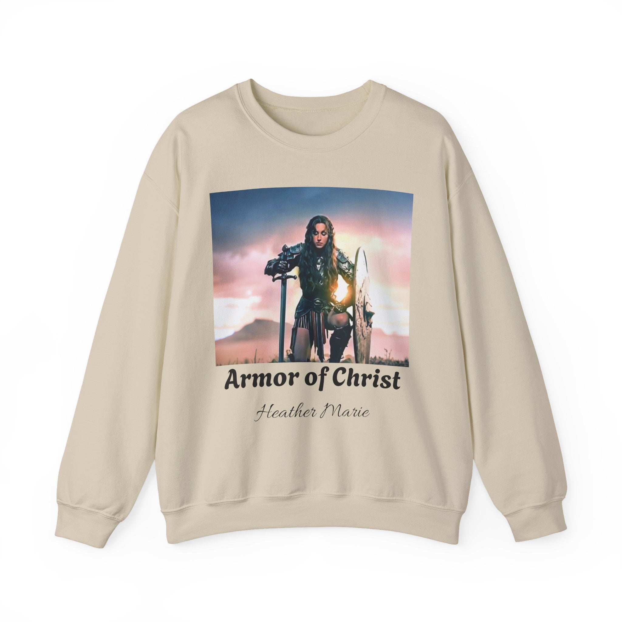 Armor of Christ Sweatshirt — Christian Faith Crewneck with Scripture (Romans 16:20)