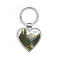 Mountain Lake Heart Keychain – Scenic Nature Quote Gift
