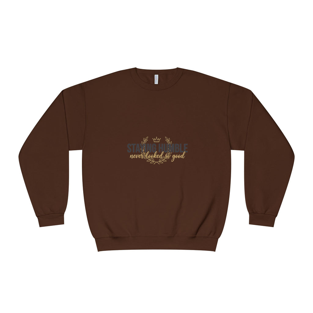 Staying Humble Crewneck Sweatshirt – Minimal Inspirational Graphic