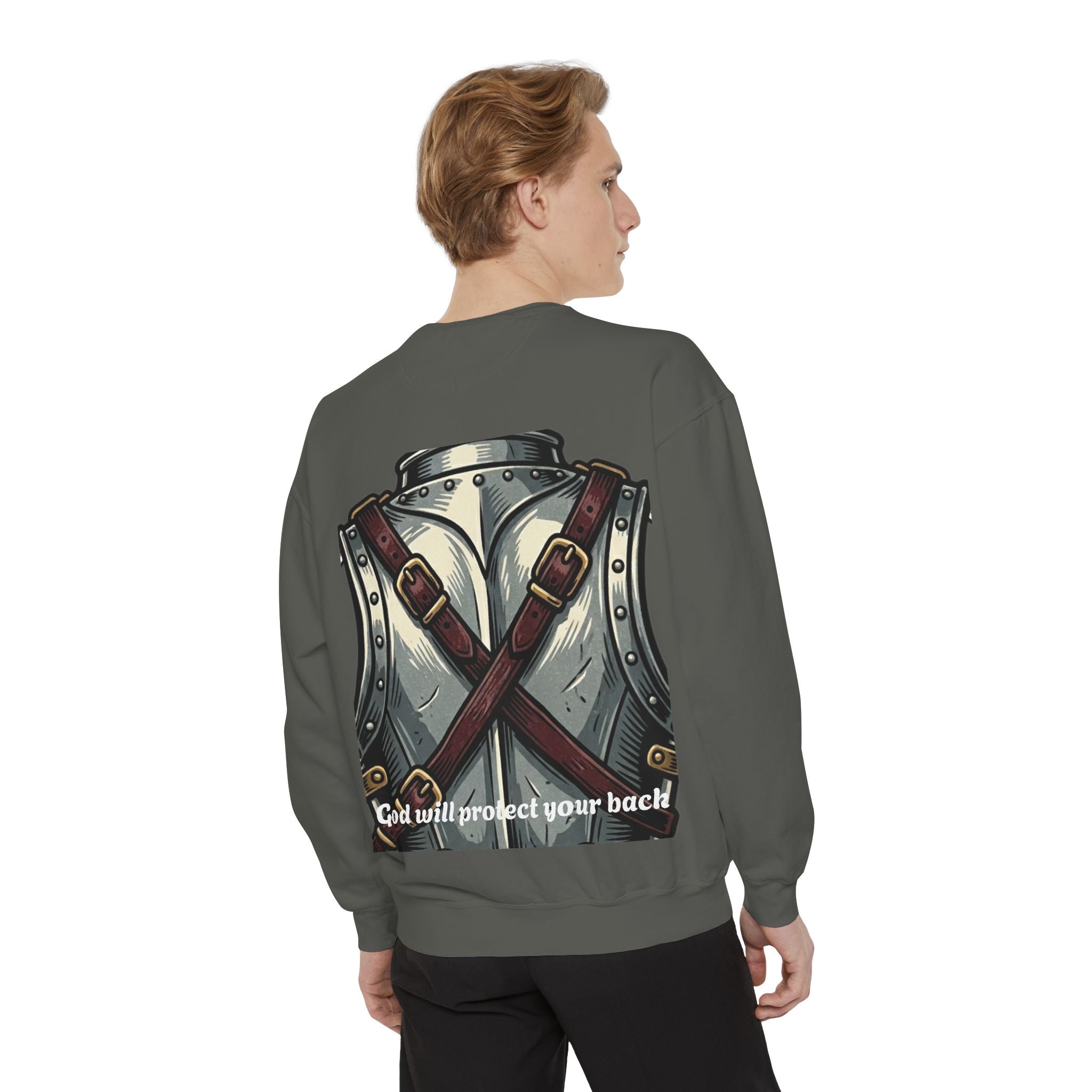 Armor of God Sweatshirt – 'Put On Full Armor of God' Christian Graphic Pullover