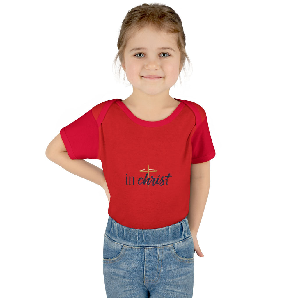 Infant Bodysuit "In Christ" - Baby Christian Onesie, Baptism/Newborn Gift