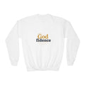 Youth Sweatshirt — "Godfidence: Because I'm Confident in Christ" Christian Crewneck