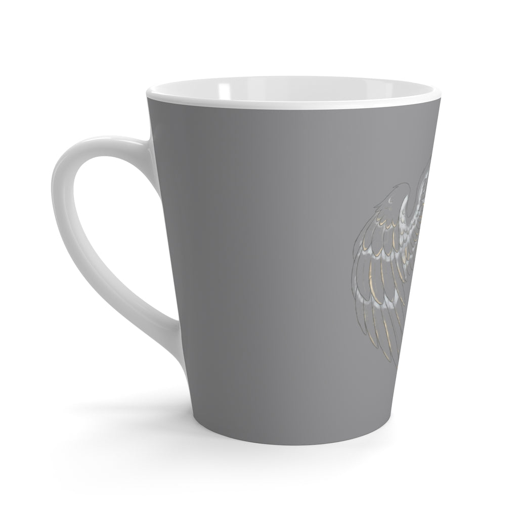 Inspirational Psalm 91 Latte Mug — 'He Will Cover You With His Feathers' Faith Coffee Cup
