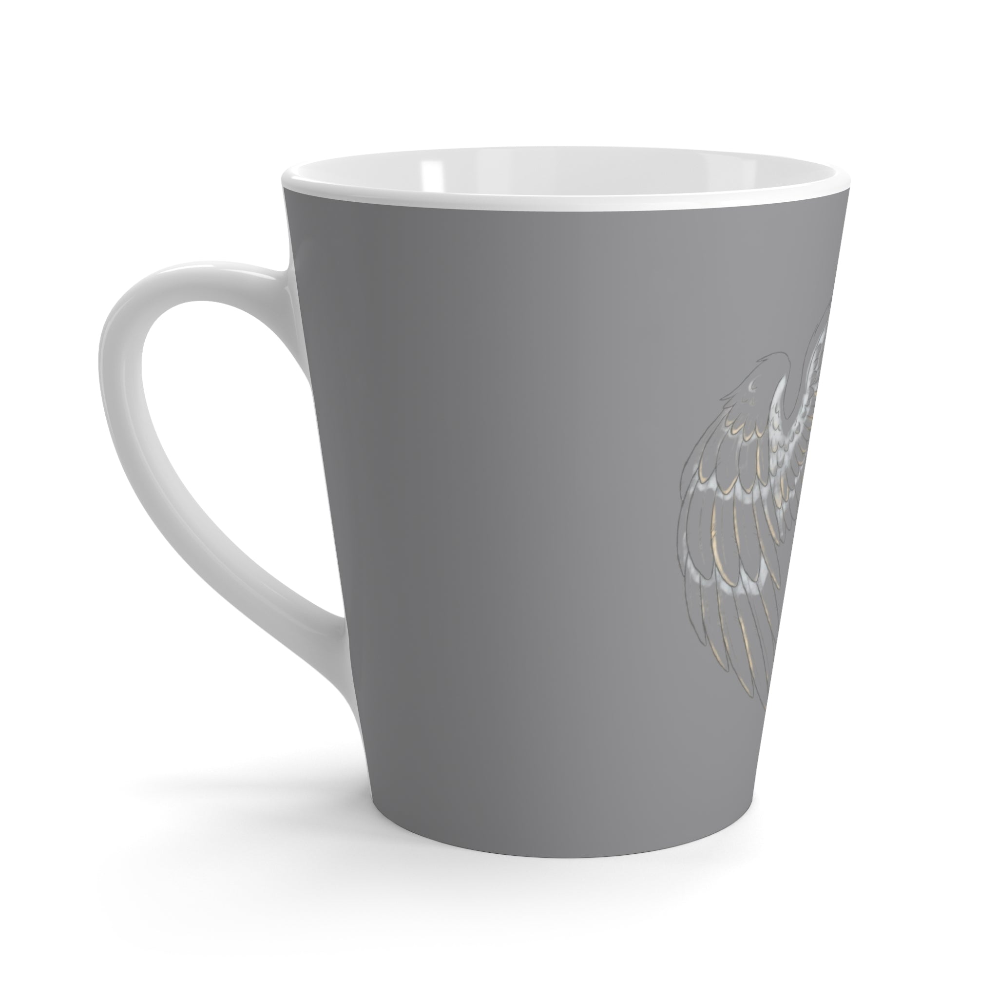 Inspirational Psalm 91 Latte Mug — 'He Will Cover You With His Feathers' Faith Coffee Cup
