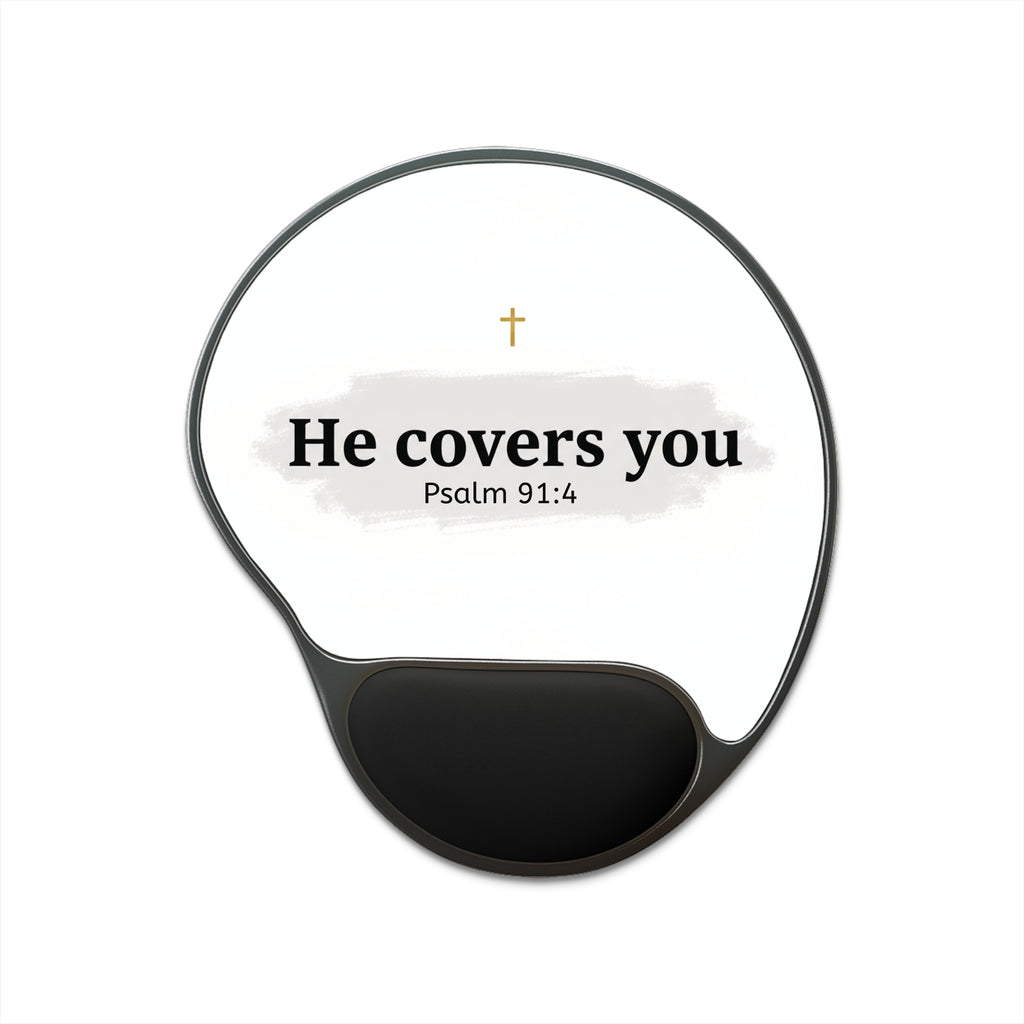 Devine Decree Ministries Gold Logo Mouse Pad with Wrist Rest