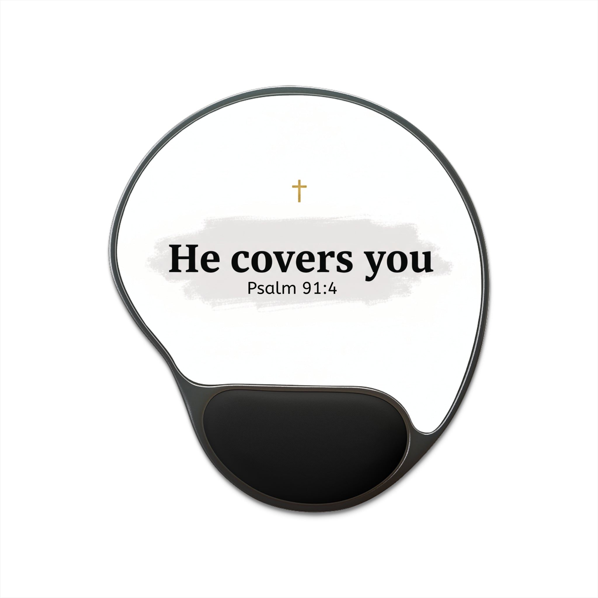 Devine Decree Ministries Gold Logo Mouse Pad with Wrist Rest