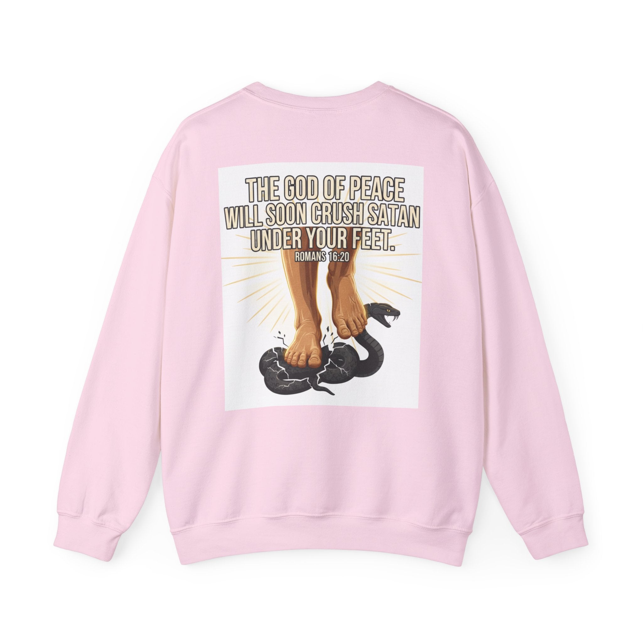 Armor of Christ Sweatshirt — Christian Faith Crewneck with Scripture (Romans 16:20)