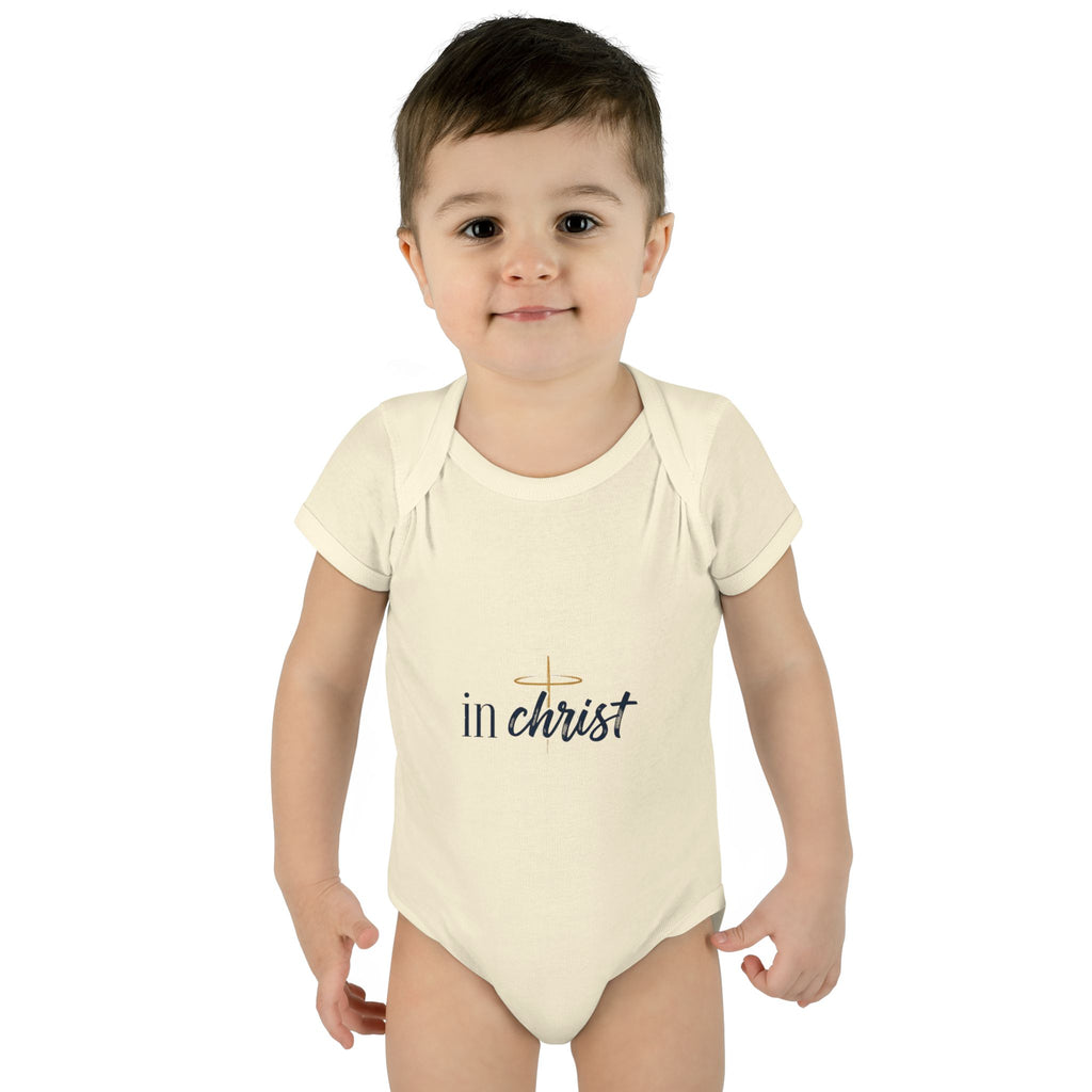 Infant Bodysuit "In Christ" - Baby Christian Onesie, Baptism/Newborn Gift