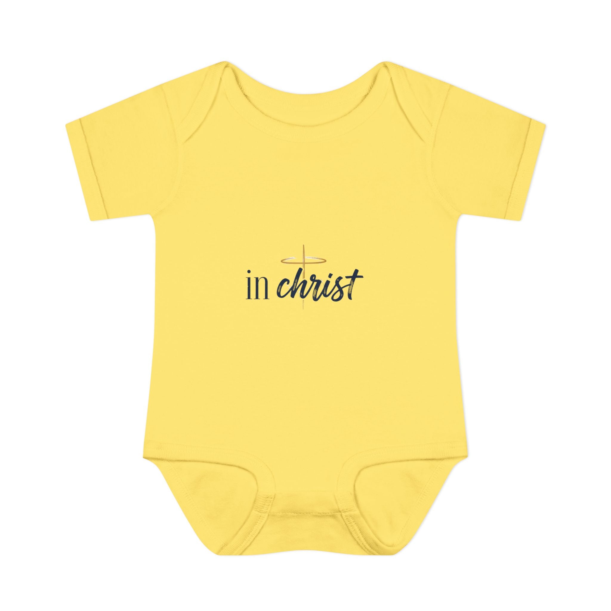 Infant Bodysuit "In Christ" - Baby Christian Onesie, Baptism/Newborn Gift