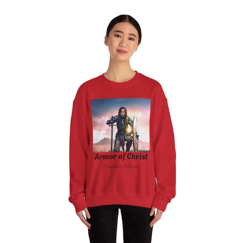 Armor of Christ Sweatshirt — Christian Faith Crewneck with Scripture (Romans 16:20)