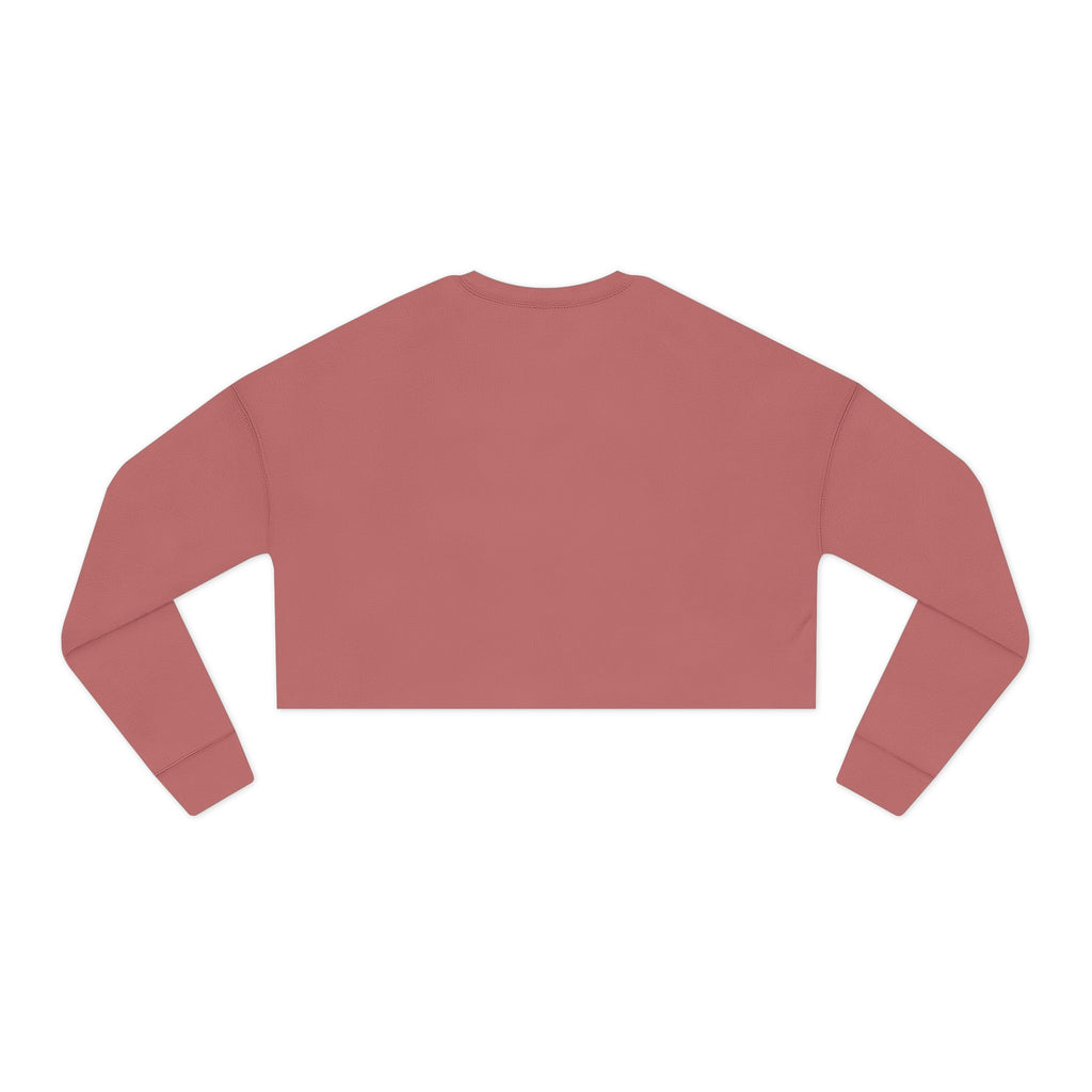 Breast Cancer Awareness Heart Ribbon Cropped Sweatshirt