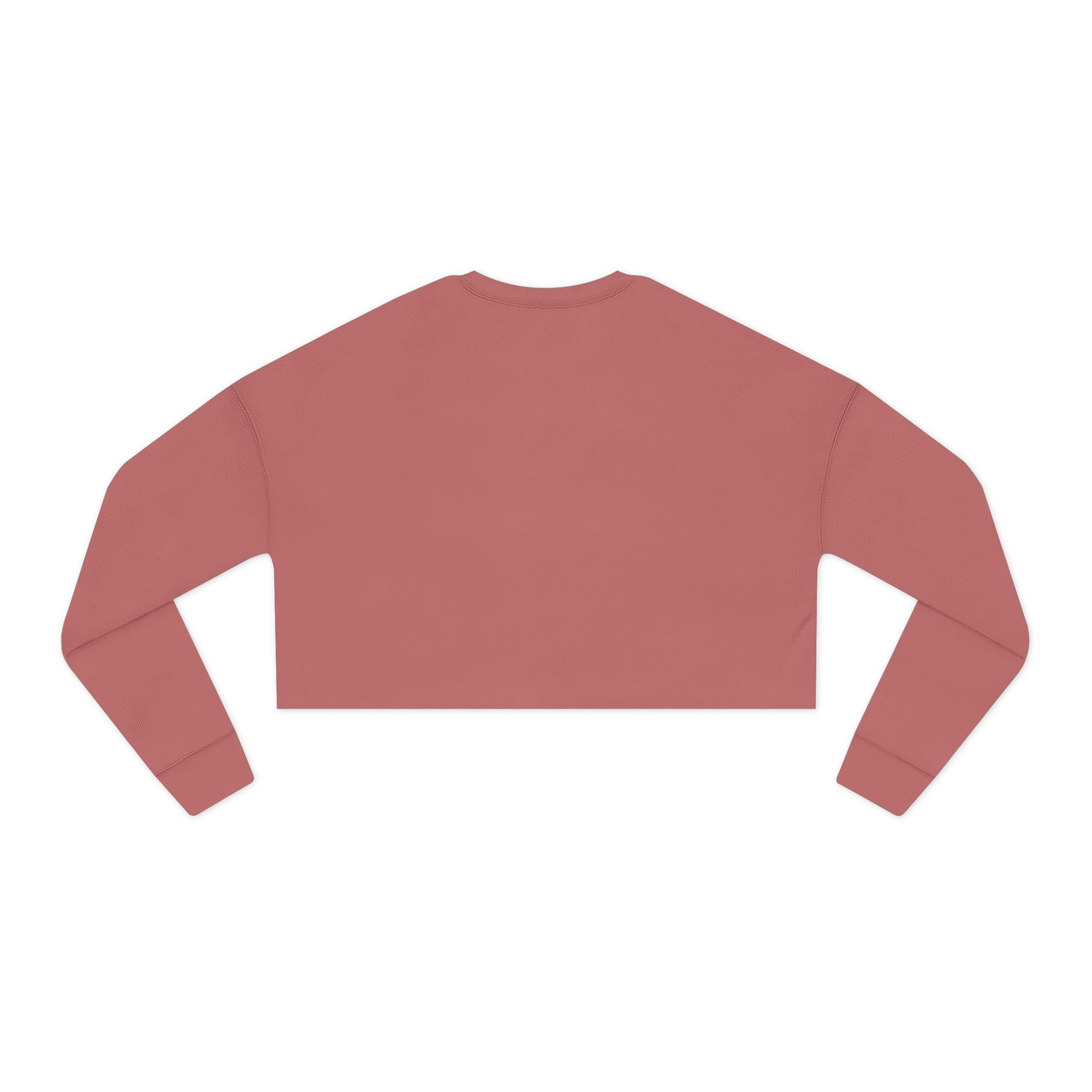 Breast Cancer Awareness Heart Ribbon Cropped Sweatshirt