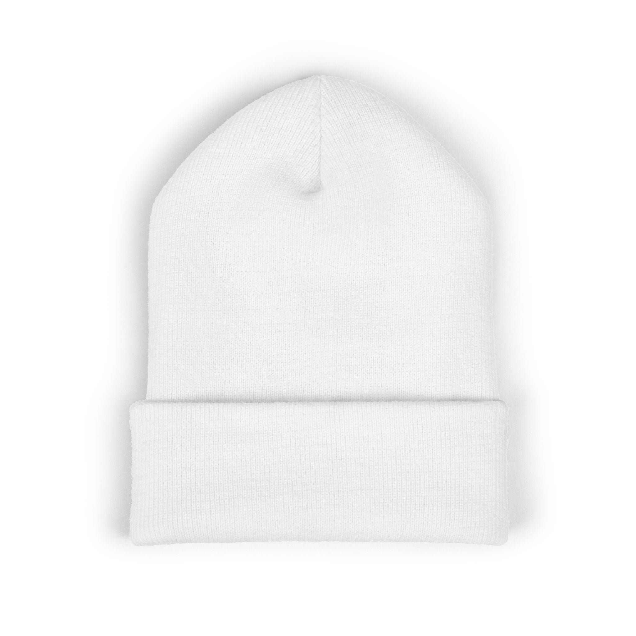 Embroidered Cuffed Beanie — "Never Bitter Only Better" Cozy Knit Hat