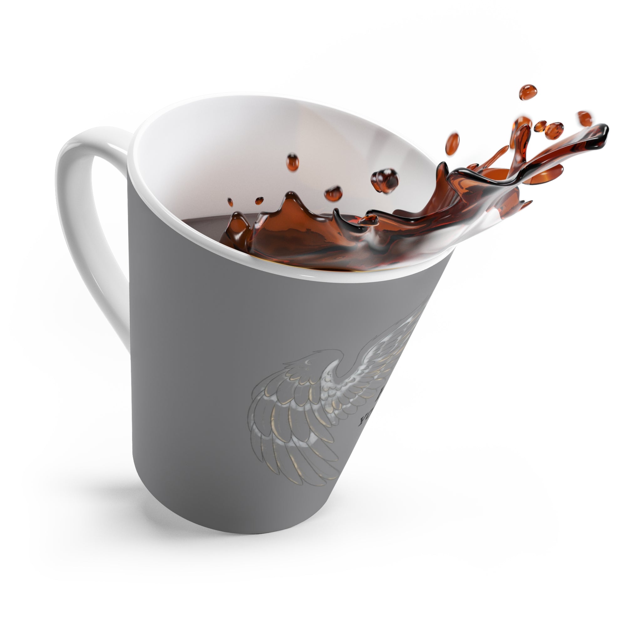 Inspirational Psalm 91 Latte Mug — 'He Will Cover You With His Feathers' Faith Coffee Cup