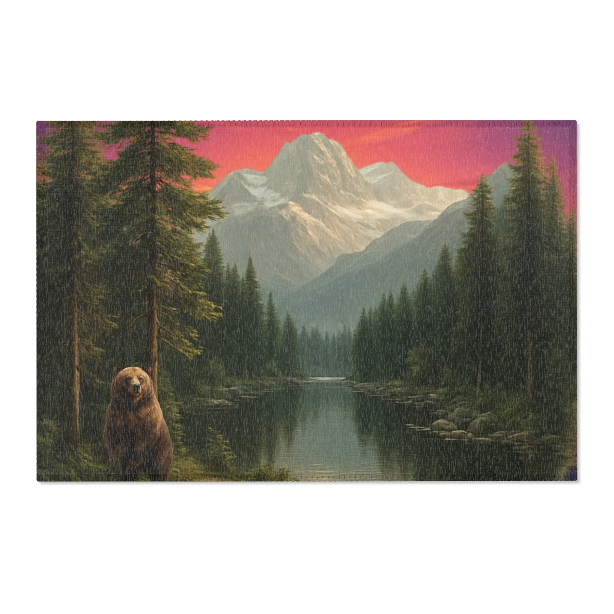 Mountain Lake Area Rug — Decorative Rug