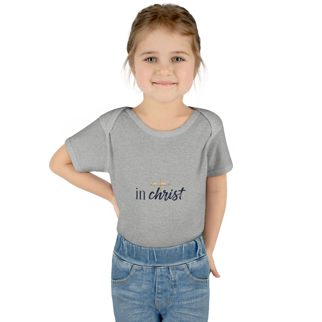 Infant Bodysuit "In Christ" - Baby Christian Onesie, Baptism/Newborn Gift