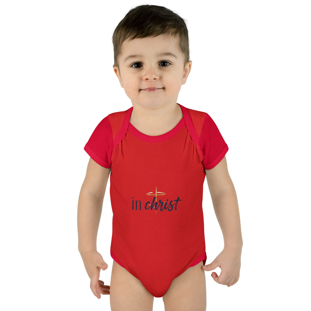 Infant Bodysuit "In Christ" - Baby Christian Onesie, Baptism/Newborn Gift