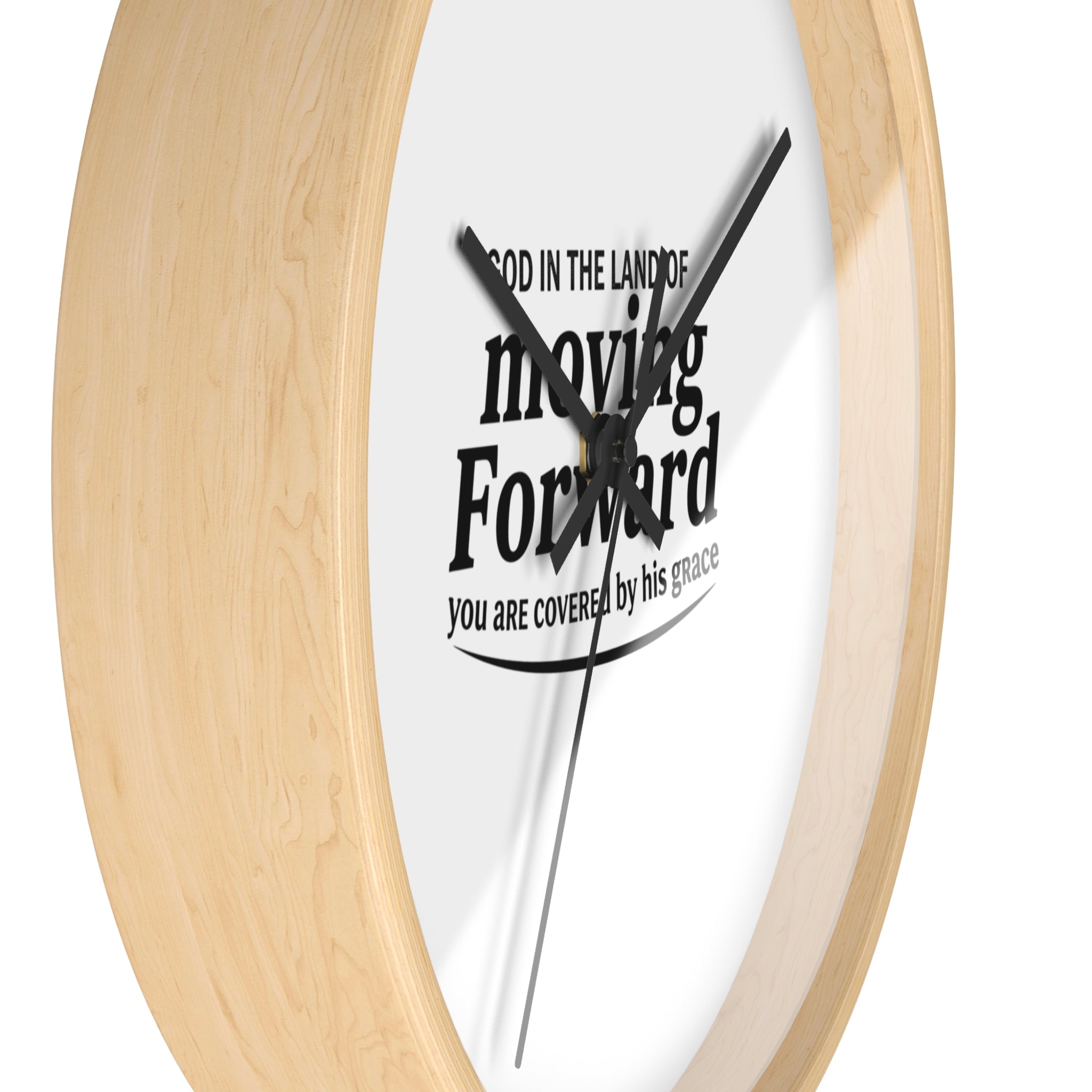 Devine Decree Ministries Wall Clock — Gold Cross & Musical Notes Church Clock