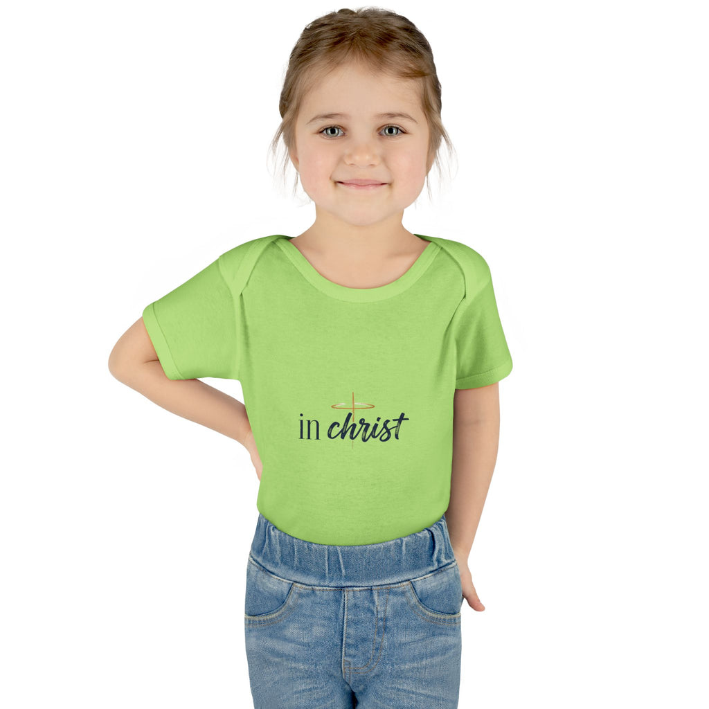 Infant Bodysuit "In Christ" - Baby Christian Onesie, Baptism/Newborn Gift