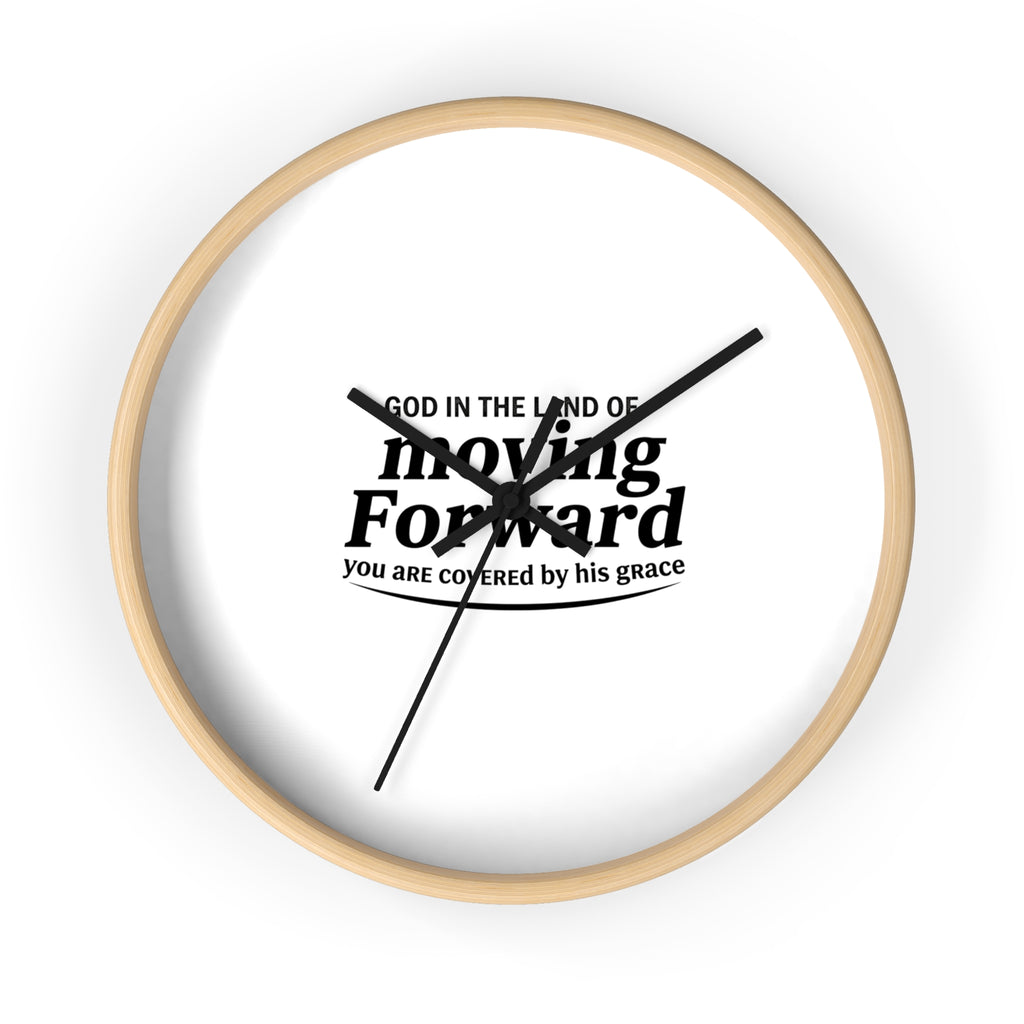Devine Decree Ministries Wall Clock — Gold Cross & Musical Notes Church Clock
