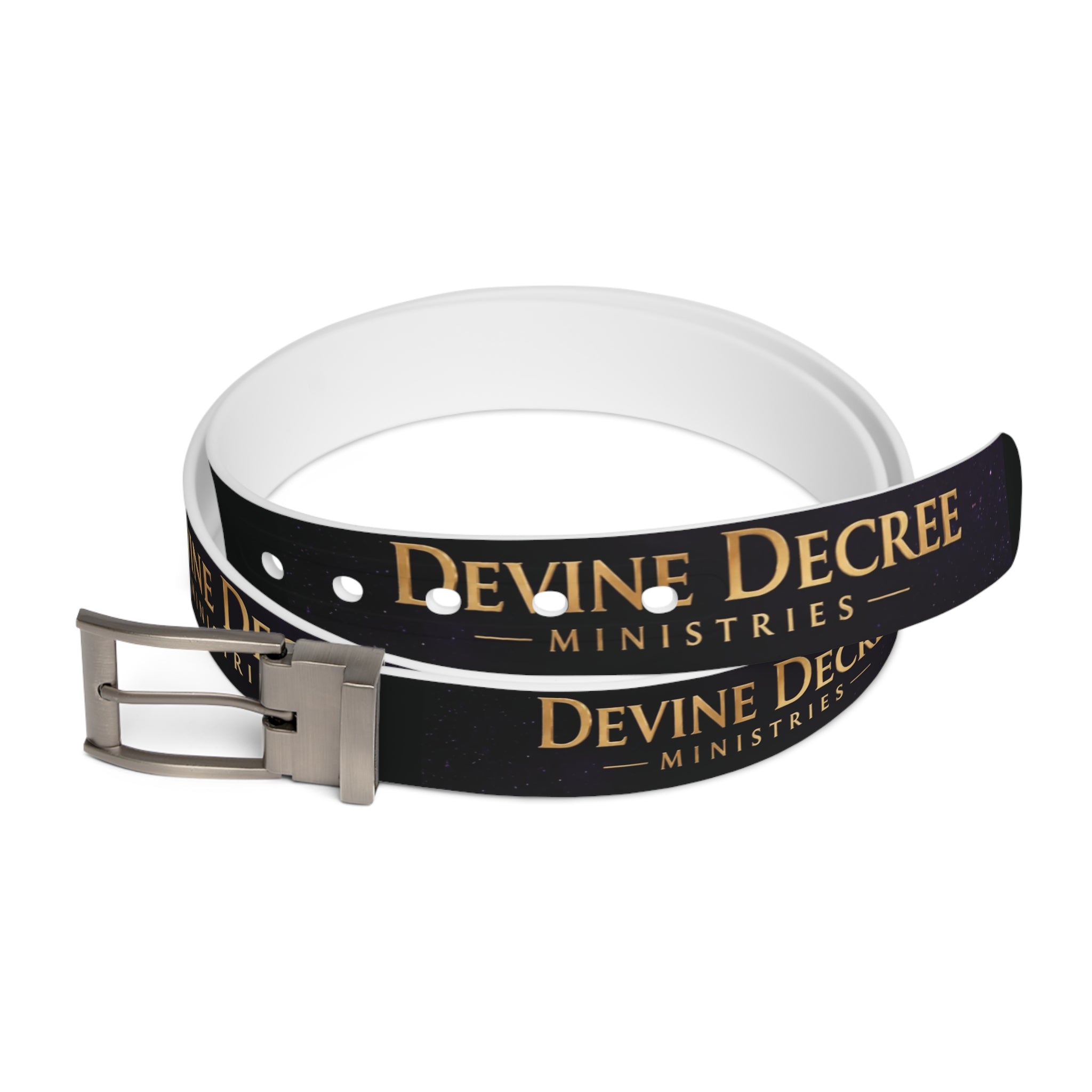 Devine Decree Ministries Logo Belt — Religious Branded Apparel