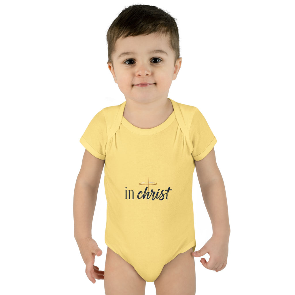 Infant Bodysuit "In Christ" - Baby Christian Onesie, Baptism/Newborn Gift