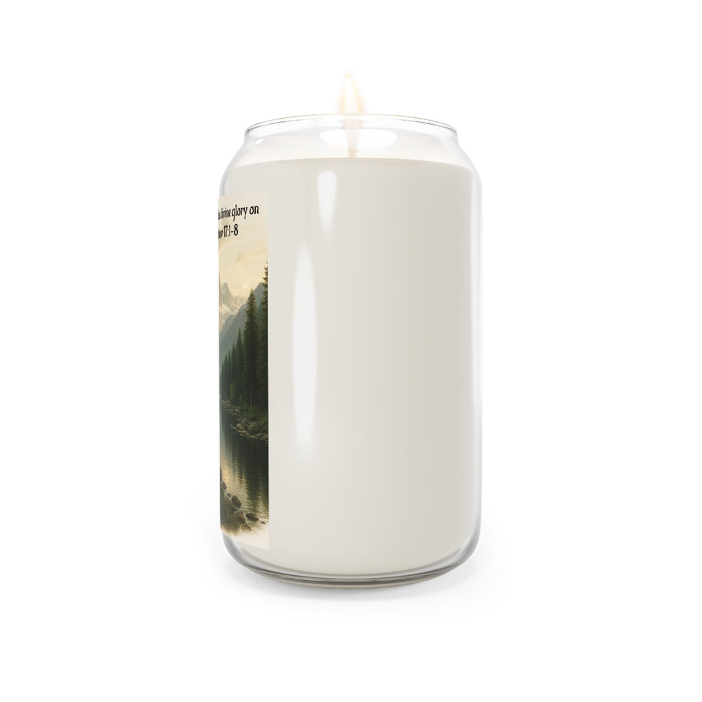 Mountain Scripture Soy Candle — Matthew 17:1-8 Scented Jar (13.75oz)