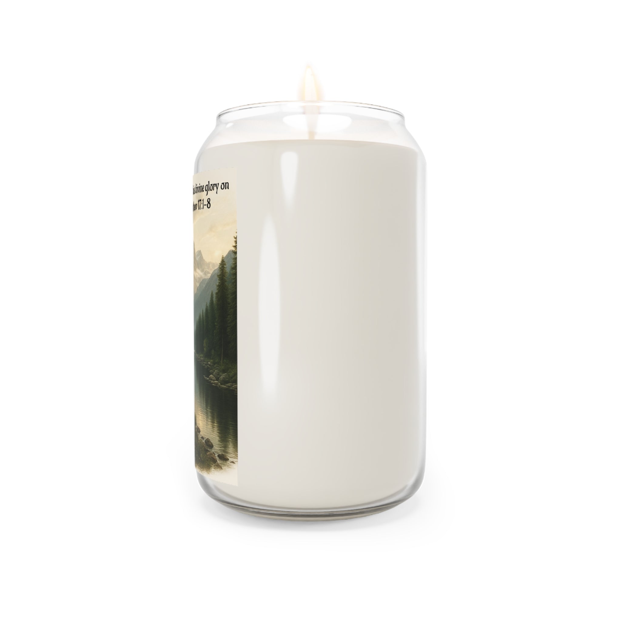 Mountain Scripture Soy Candle — Matthew 17:1-8 Scented Jar (13.75oz)