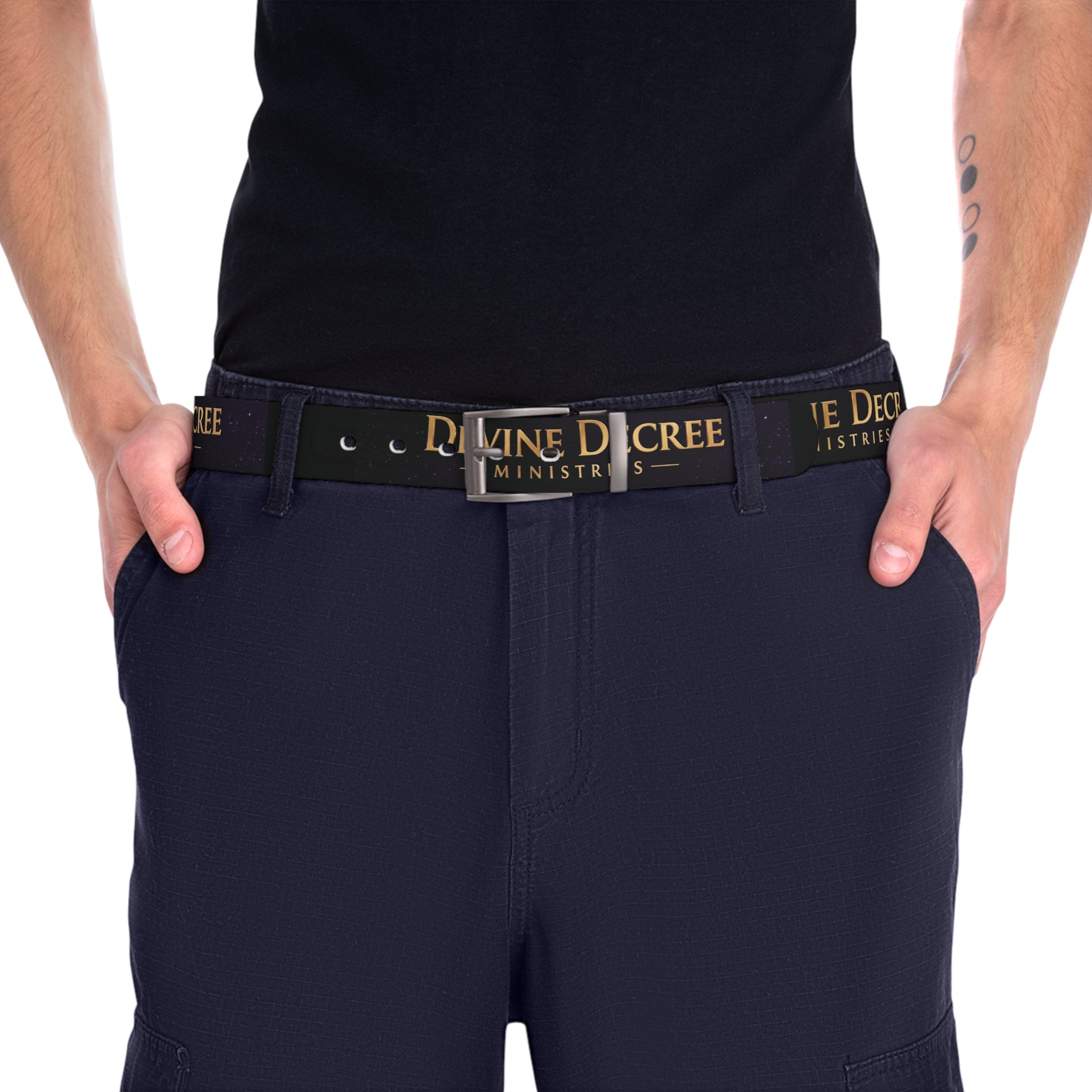 Devine Decree Ministries Logo Belt — Religious Branded Apparel