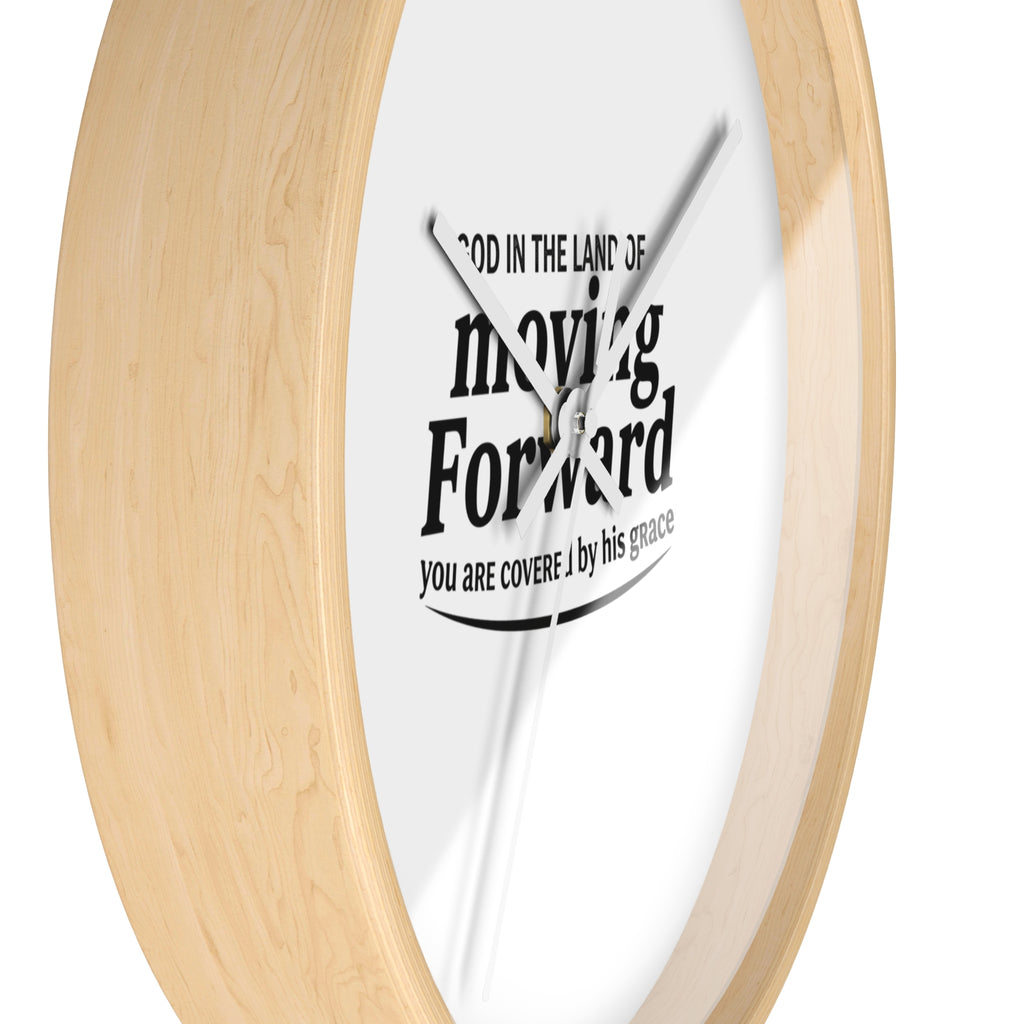 Devine Decree Ministries Wall Clock — Gold Cross & Musical Notes Church Clock