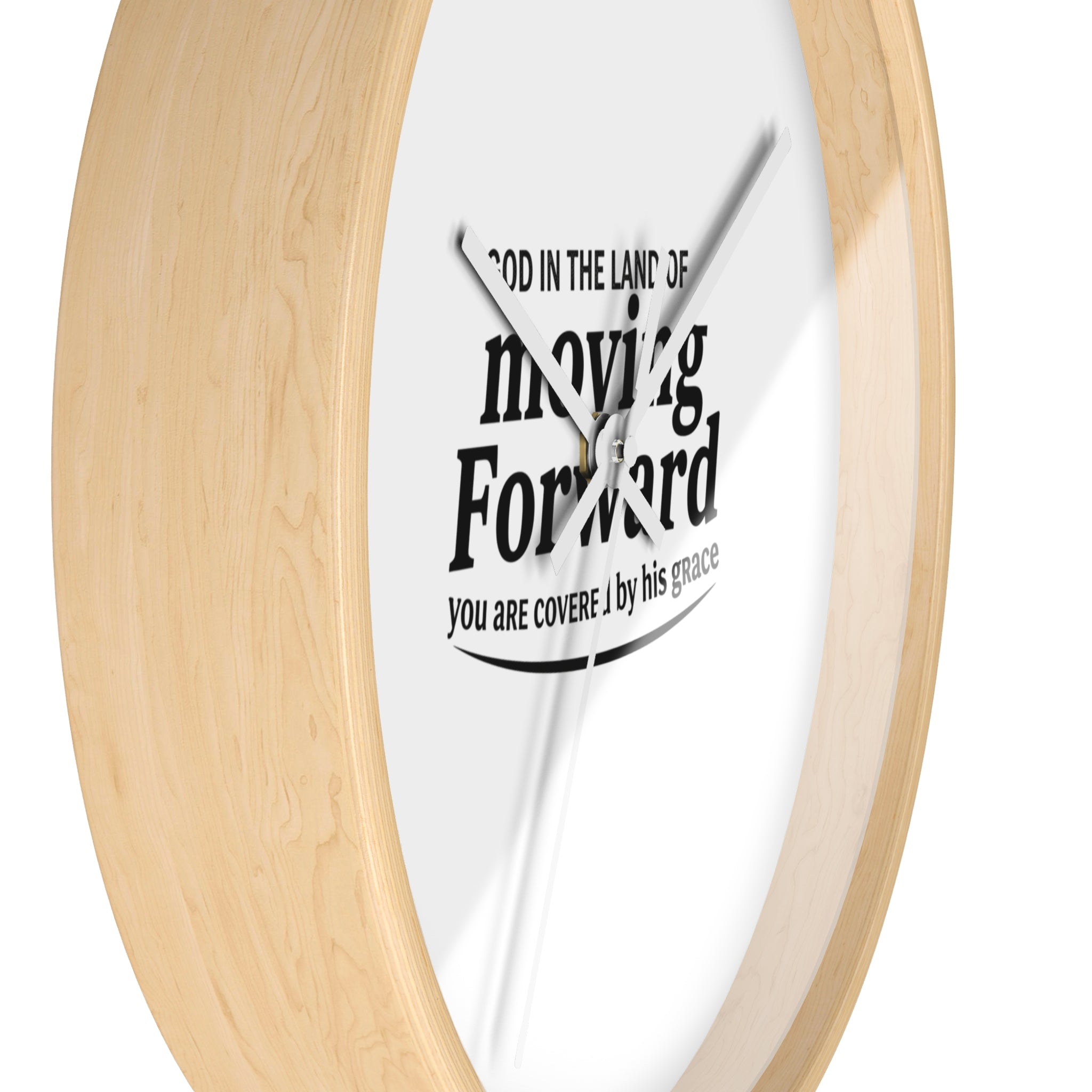 Devine Decree Ministries Wall Clock — Gold Cross & Musical Notes Church Clock