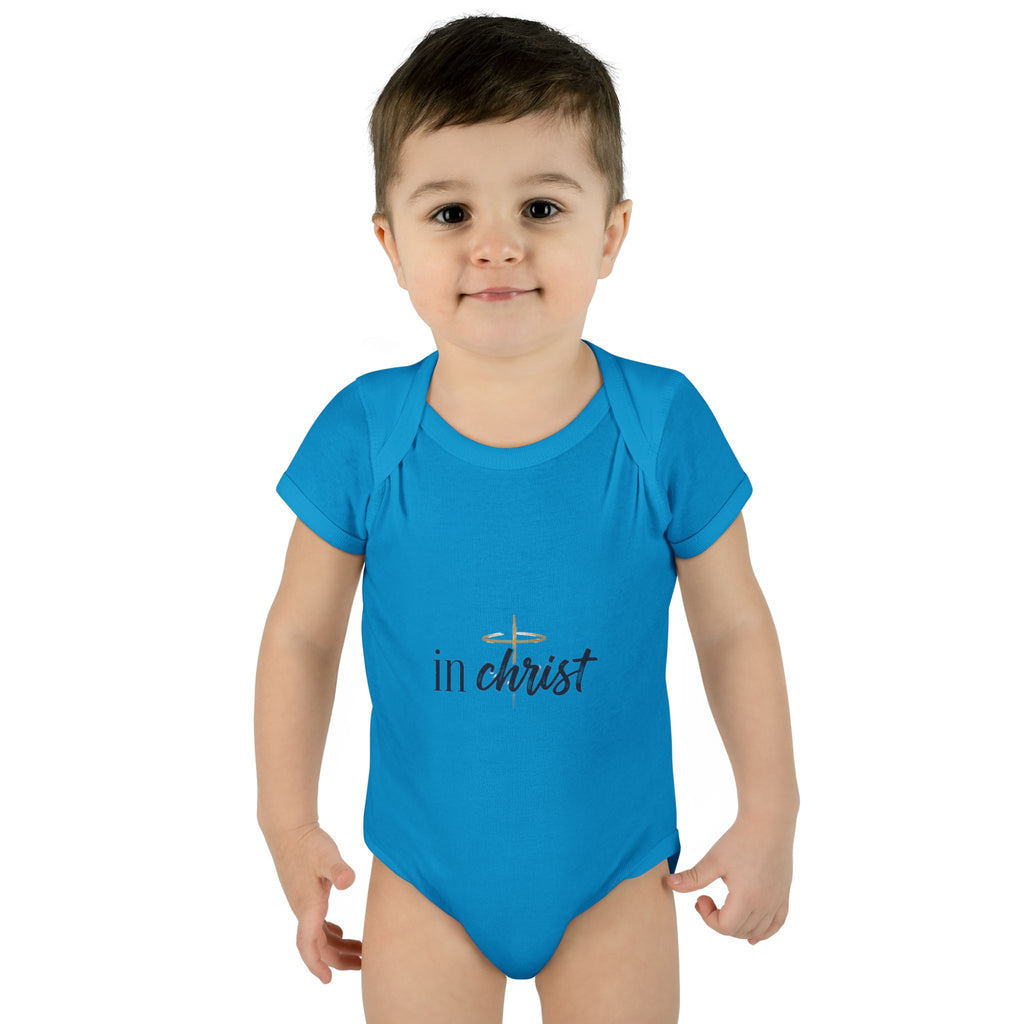 Infant Bodysuit "In Christ" - Baby Christian Onesie, Baptism/Newborn Gift