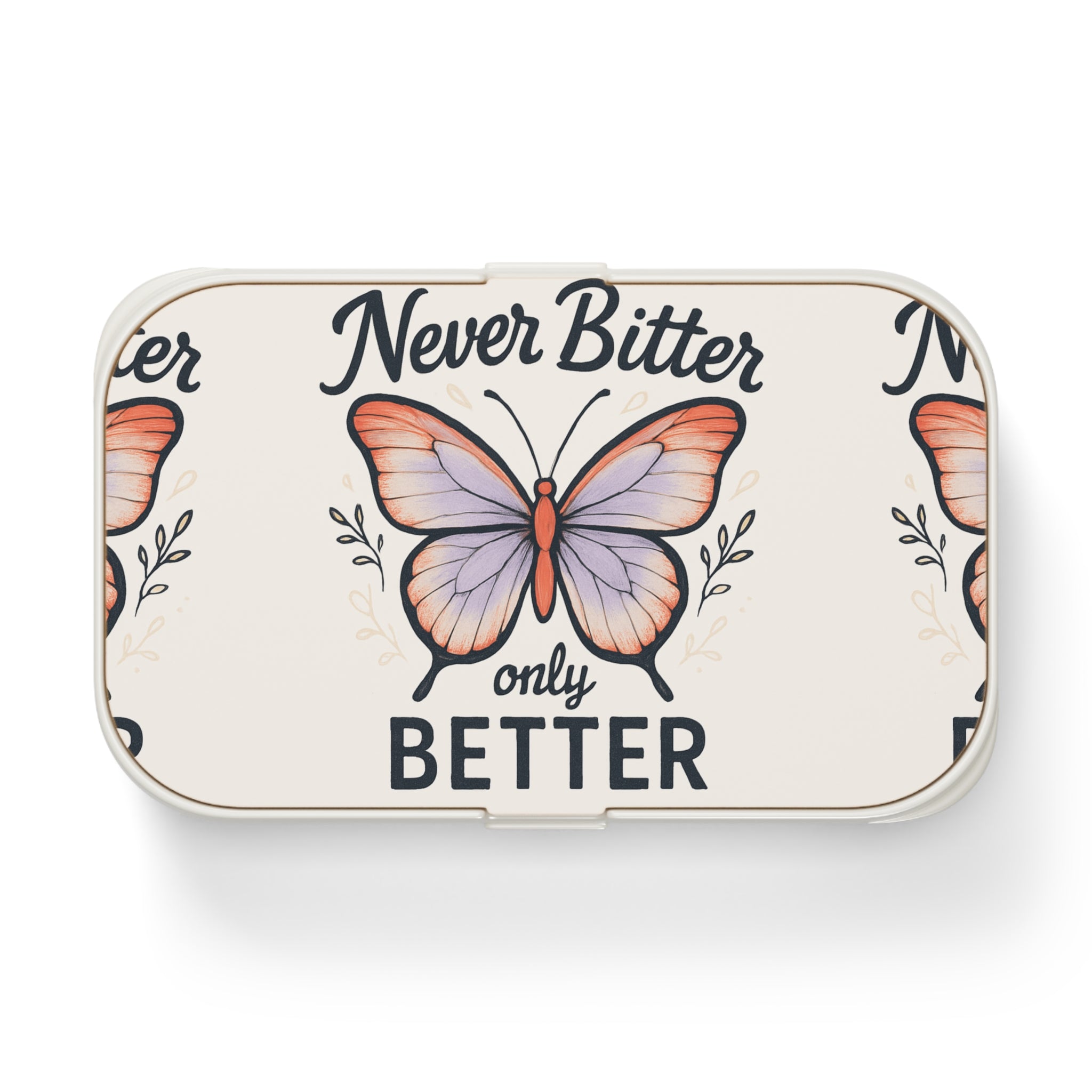 Bento Lunch Box — 'Never Bitter Only Better' Butterfly Eco Lunchbox