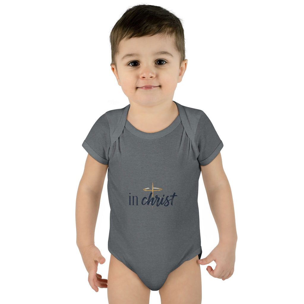 Infant Bodysuit "In Christ" - Baby Christian Onesie, Baptism/Newborn Gift