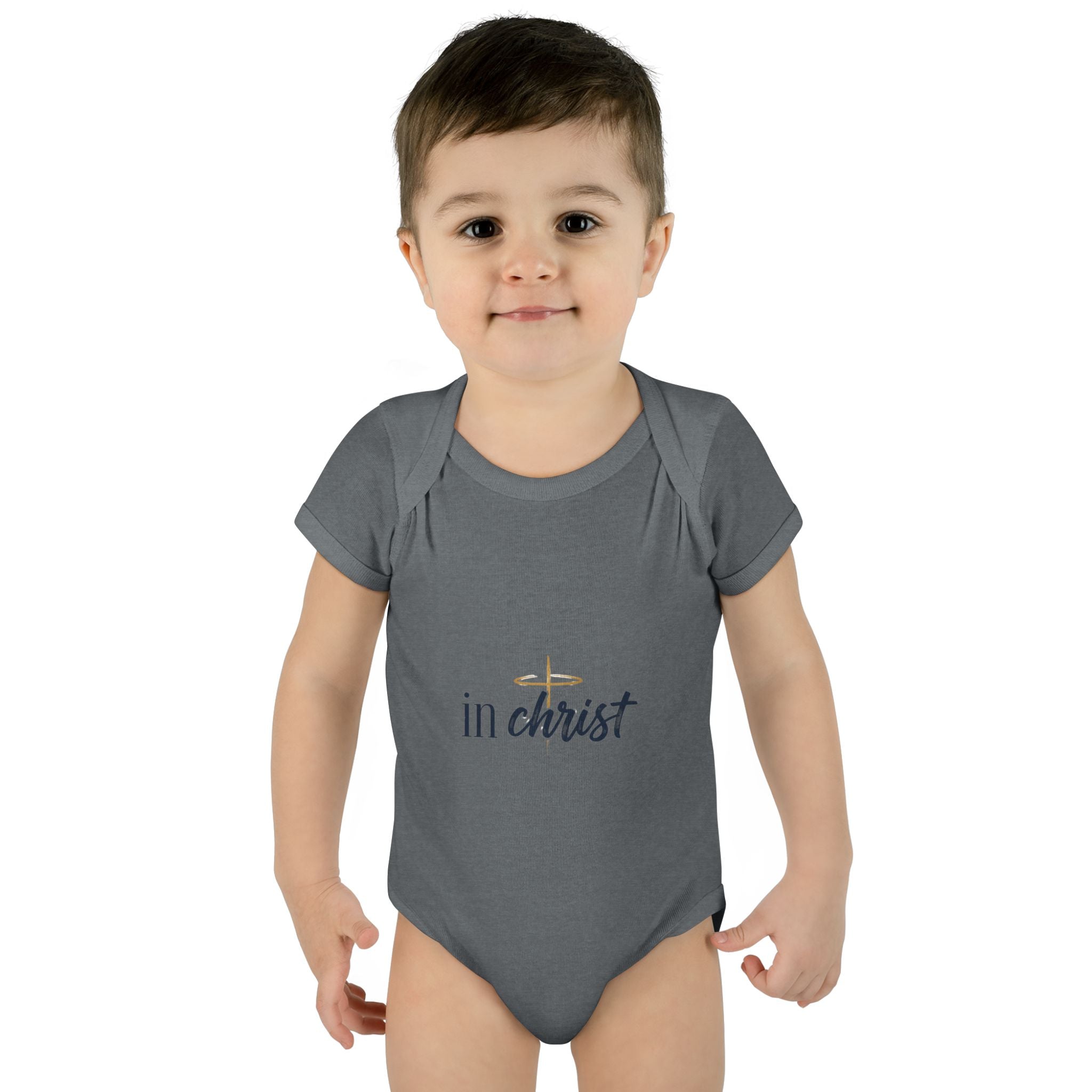 Infant Bodysuit "In Christ" - Baby Christian Onesie, Baptism/Newborn Gift