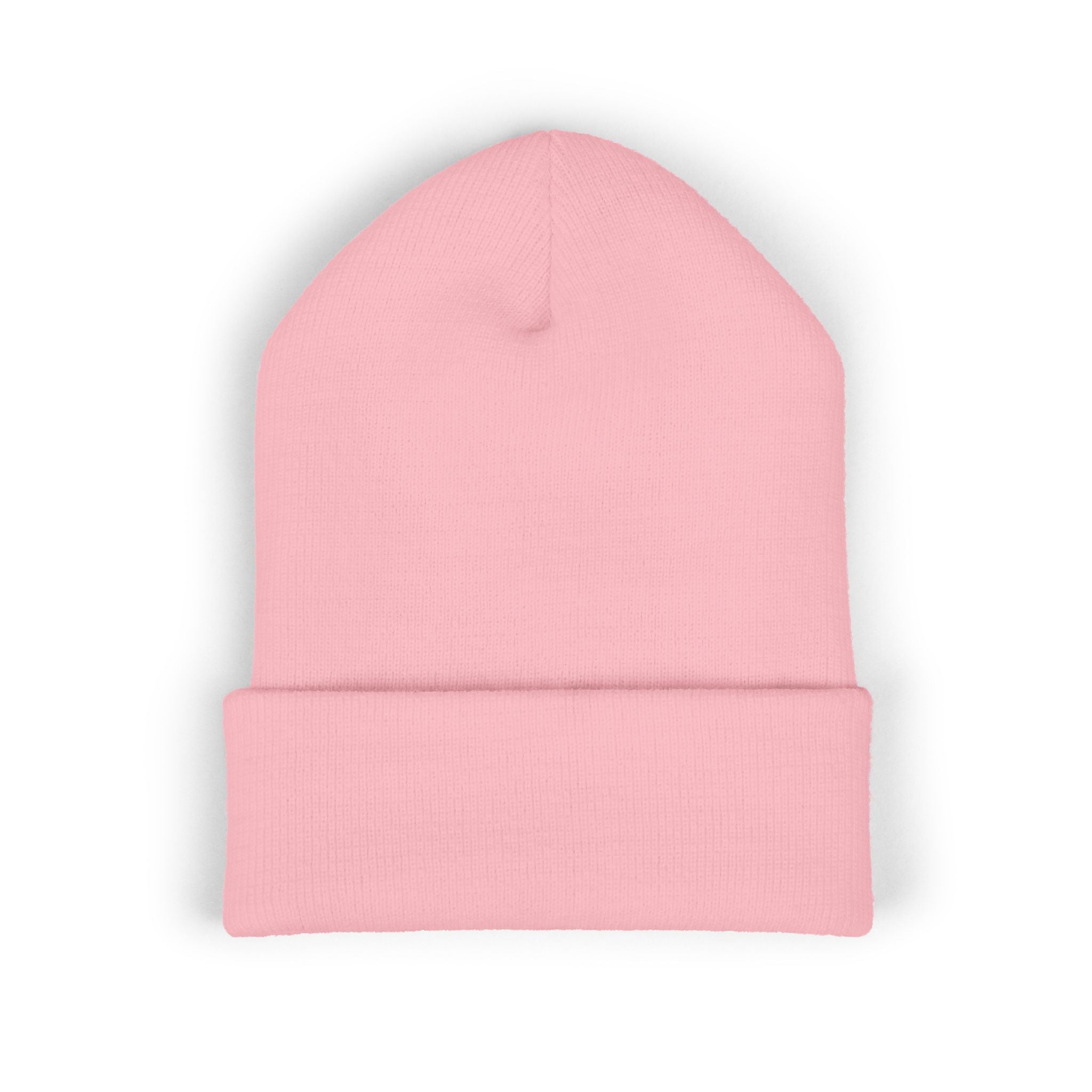 Embroidered Cuffed Beanie — "Never Bitter Only Better" Cozy Knit Hat