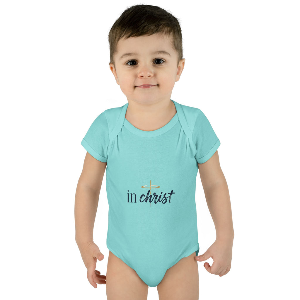 Infant Bodysuit "In Christ" - Baby Christian Onesie, Baptism/Newborn Gift