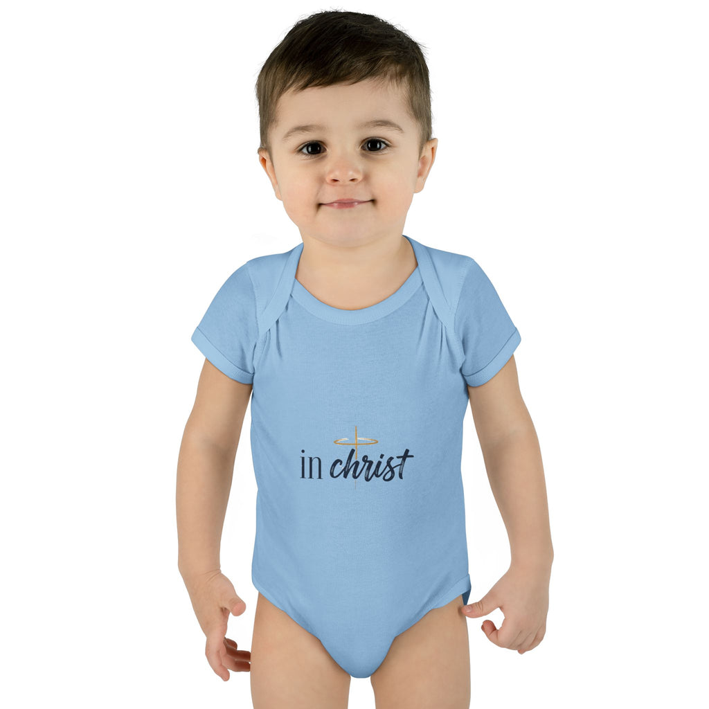 Infant Bodysuit "In Christ" - Baby Christian Onesie, Baptism/Newborn Gift