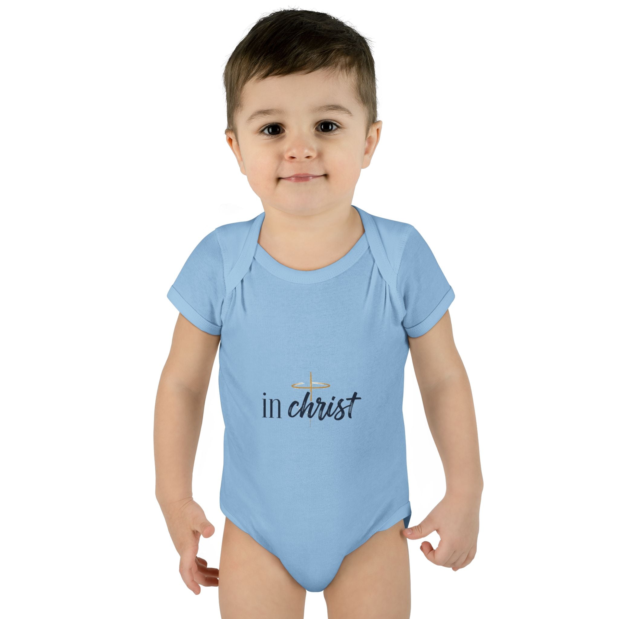 Infant Bodysuit "In Christ" - Baby Christian Onesie, Baptism/Newborn Gift