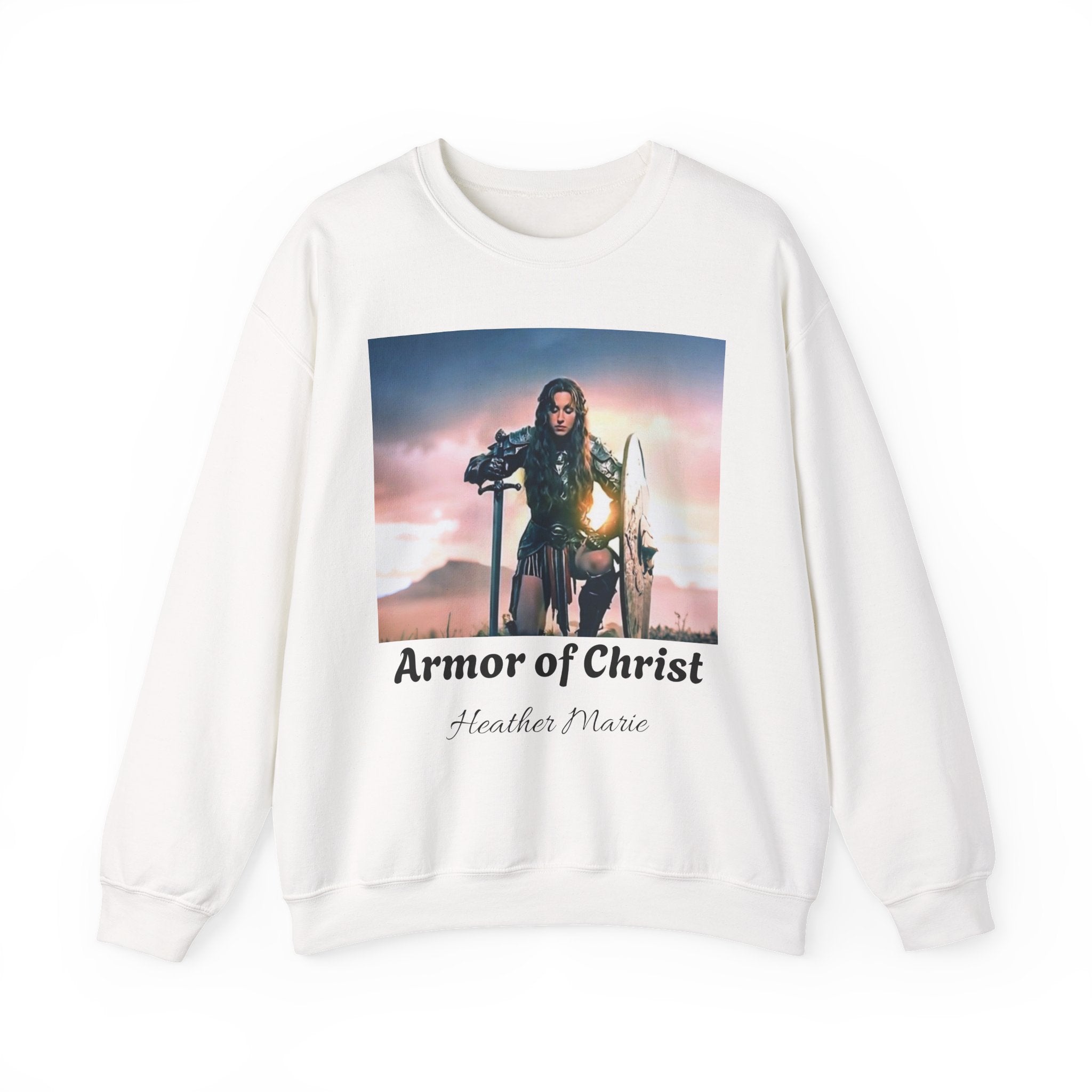 Armor of Christ Sweatshirt — Christian Faith Crewneck with Scripture (Romans 16:20)