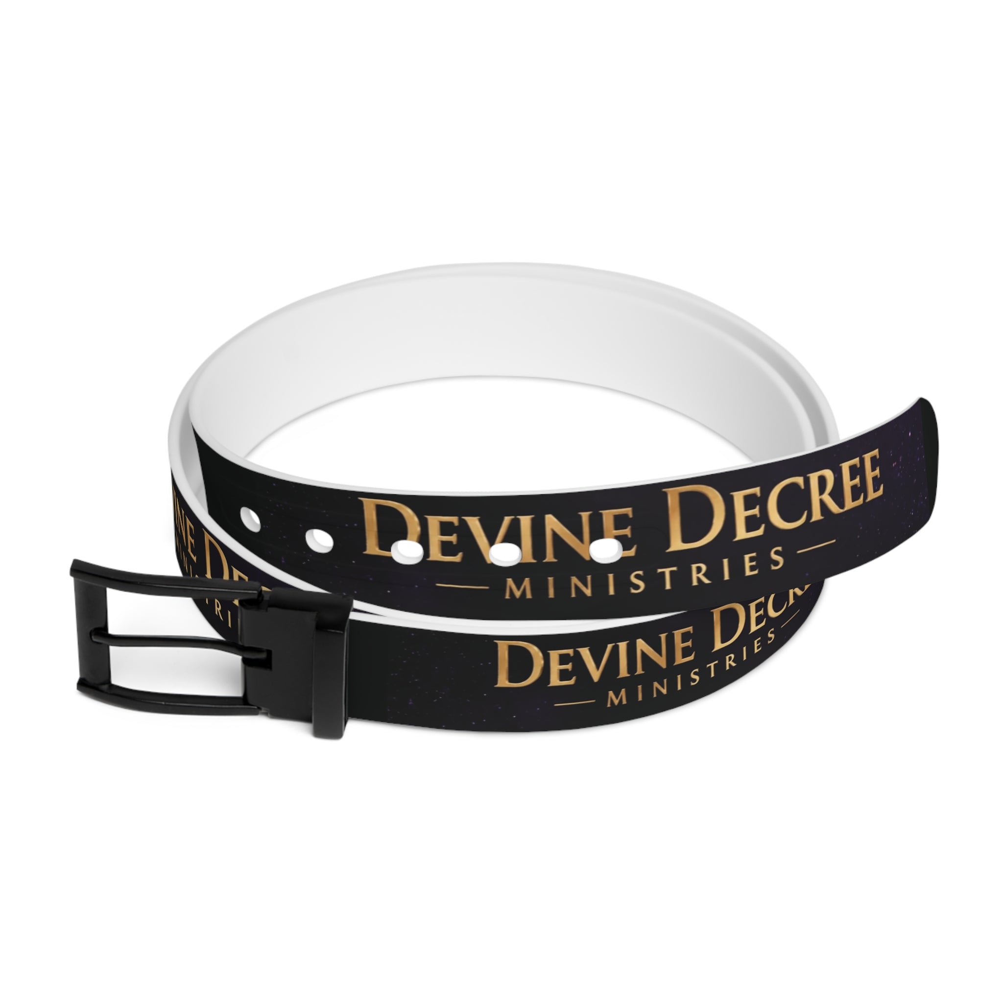 Devine Decree Ministries Logo Belt — Religious Branded Apparel