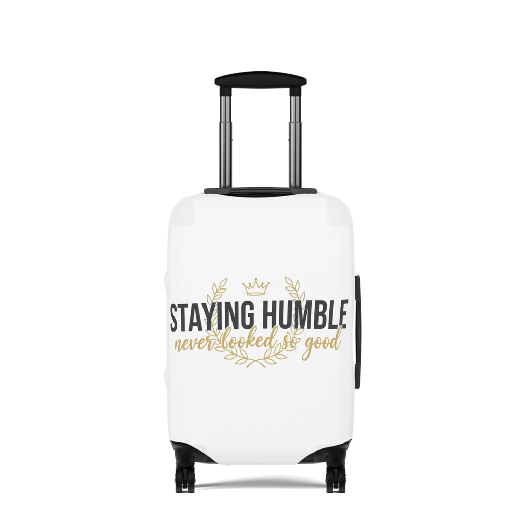 Luggage Cover — "Staying Humble Never Looked So Good" Decorative Travel Protector
