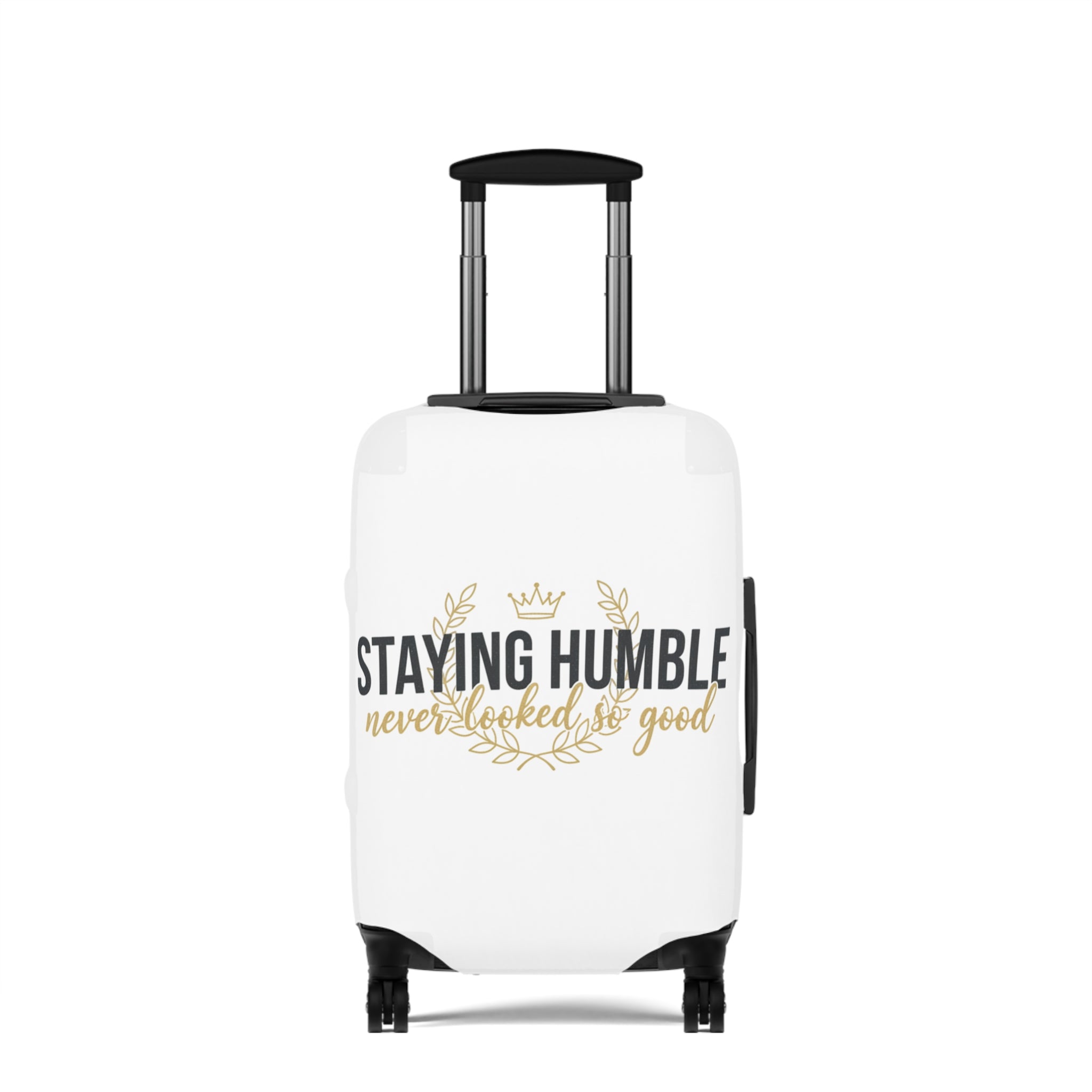 Luggage Cover — "Staying Humble Never Looked So Good" Decorative Travel Protector