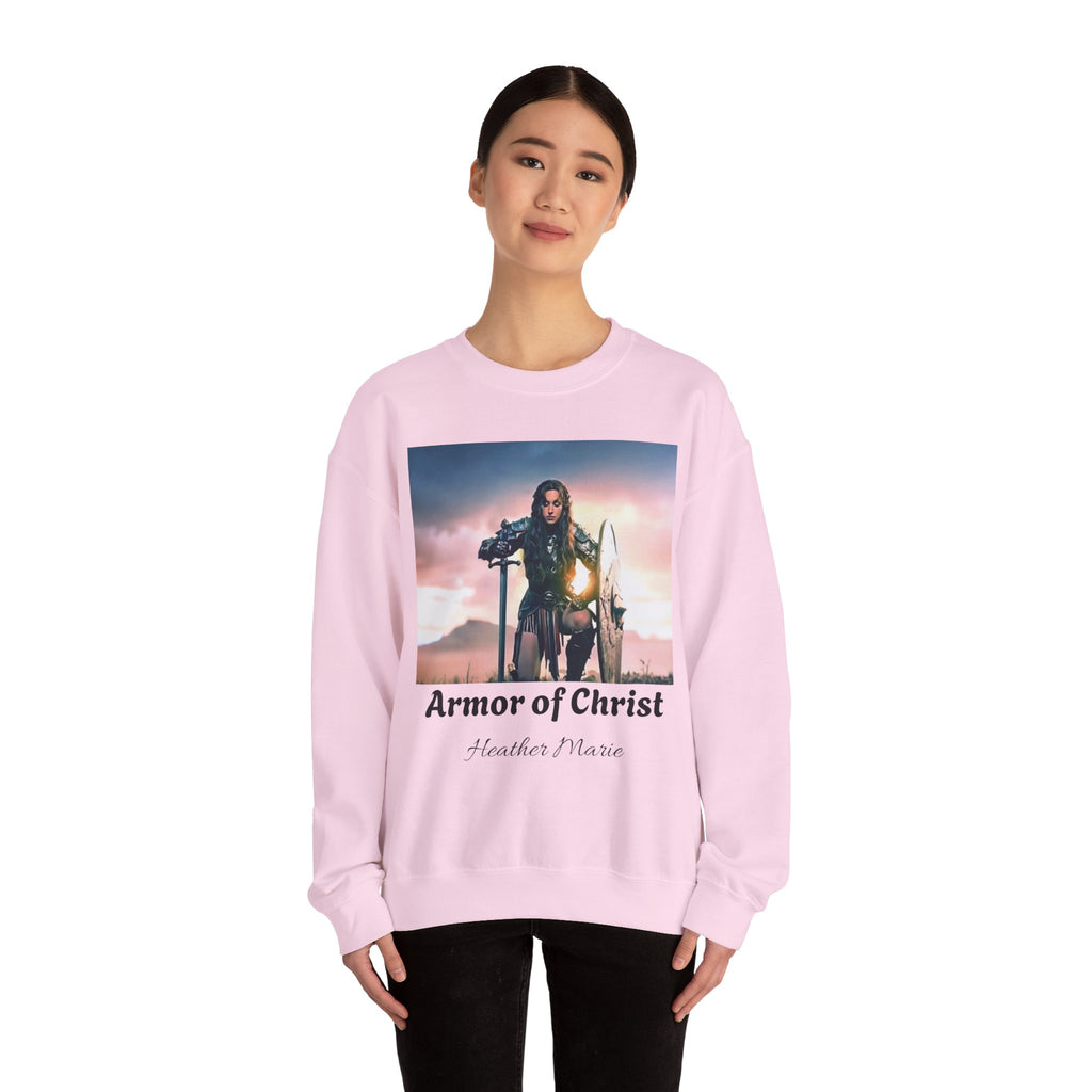 Armor of Christ Sweatshirt — Christian Faith Crewneck with Scripture (Romans 16:20)