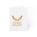 Praying for Good Health & Prosperity Greeting Card — Religious Well Wishes Card (1/10/30/50 pcs)