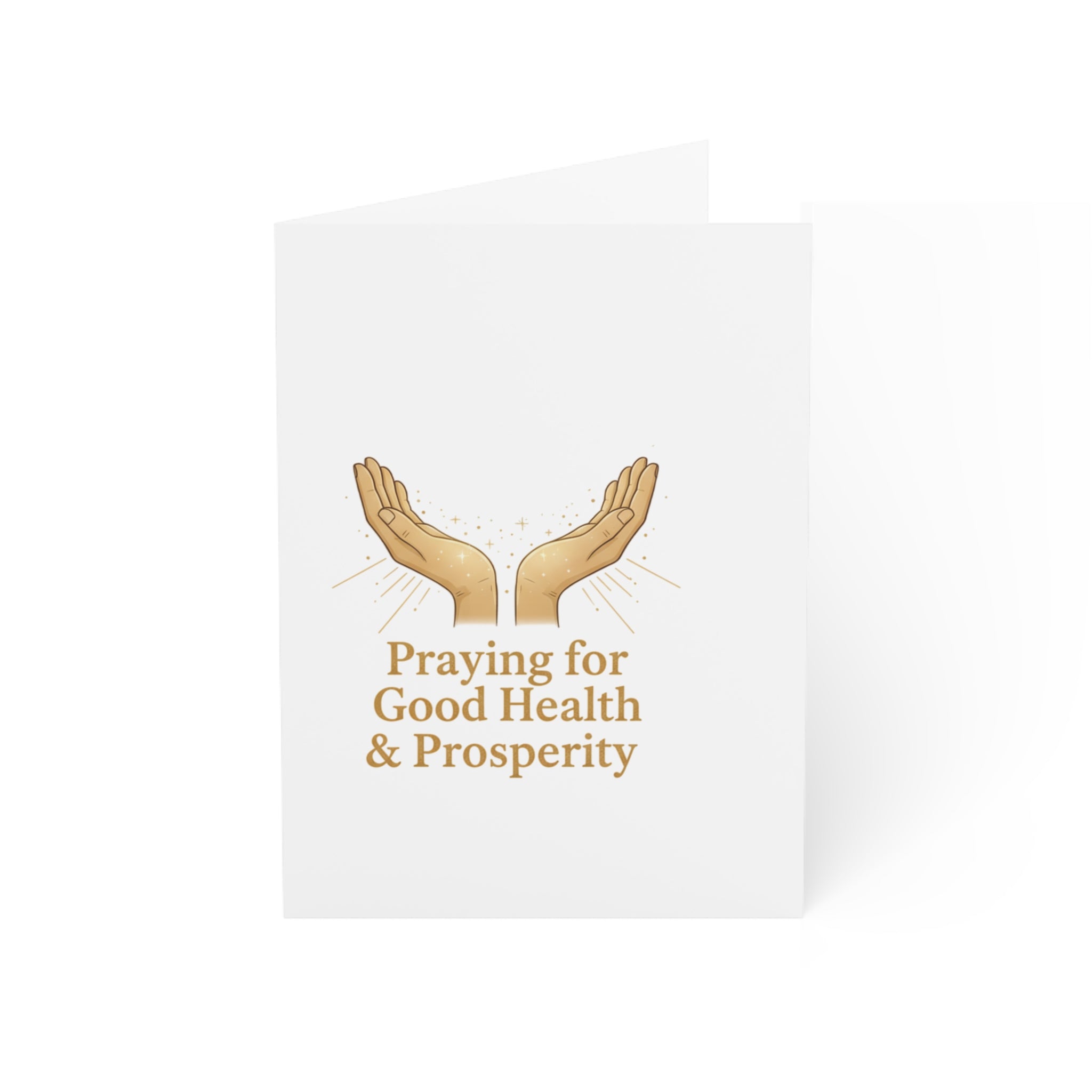 Praying for Good Health & Prosperity Greeting Card — Religious Well Wishes Card (1/10/30/50 pcs)