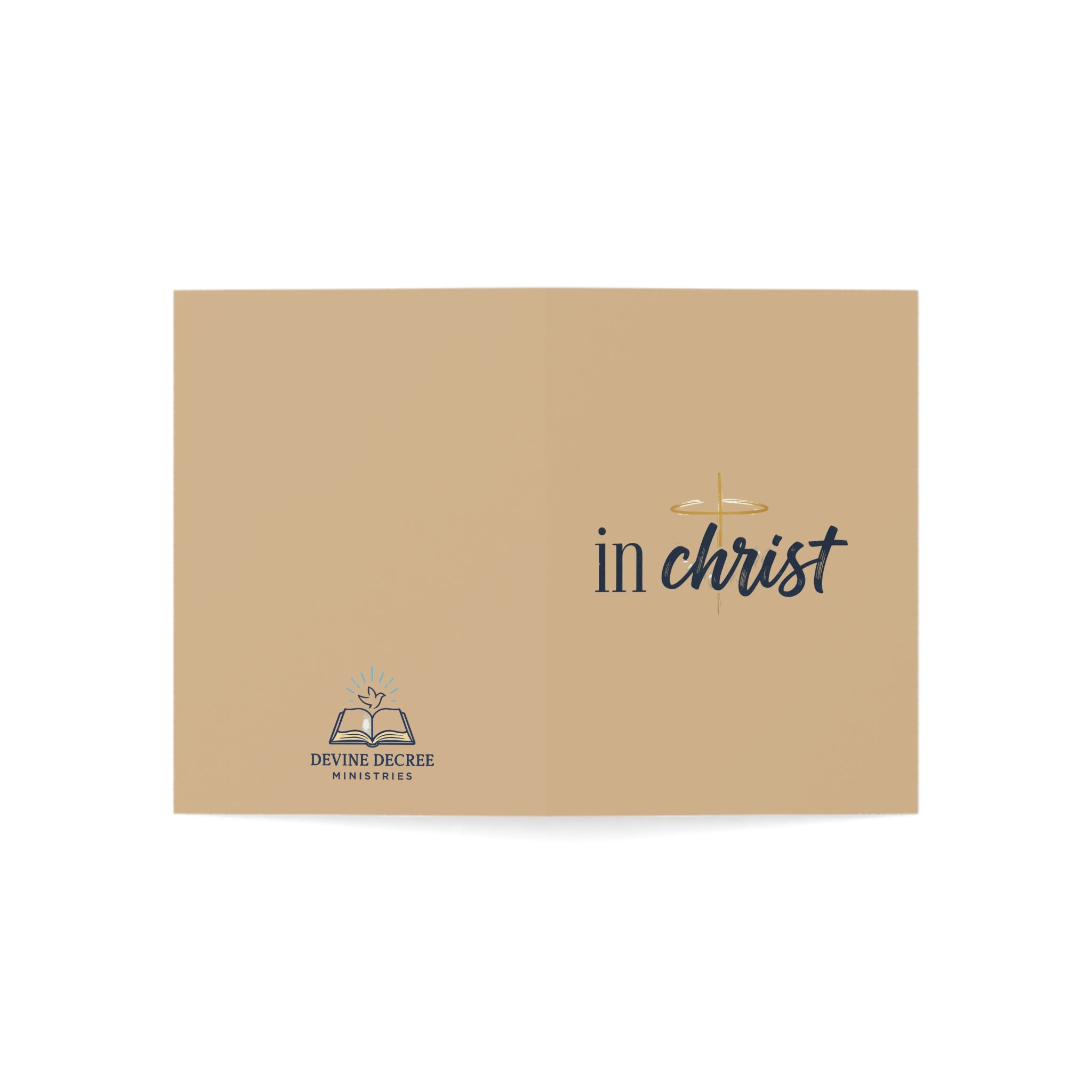 Religious Greeting Card — "In Christ" Faith Card (Single or Pack)