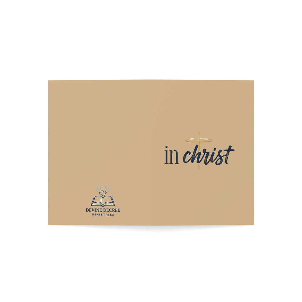 Religious Greeting Card — "In Christ" Faith Card (Single or Pack)